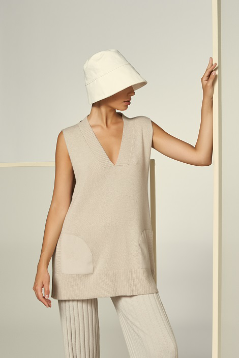gilet in cashmere